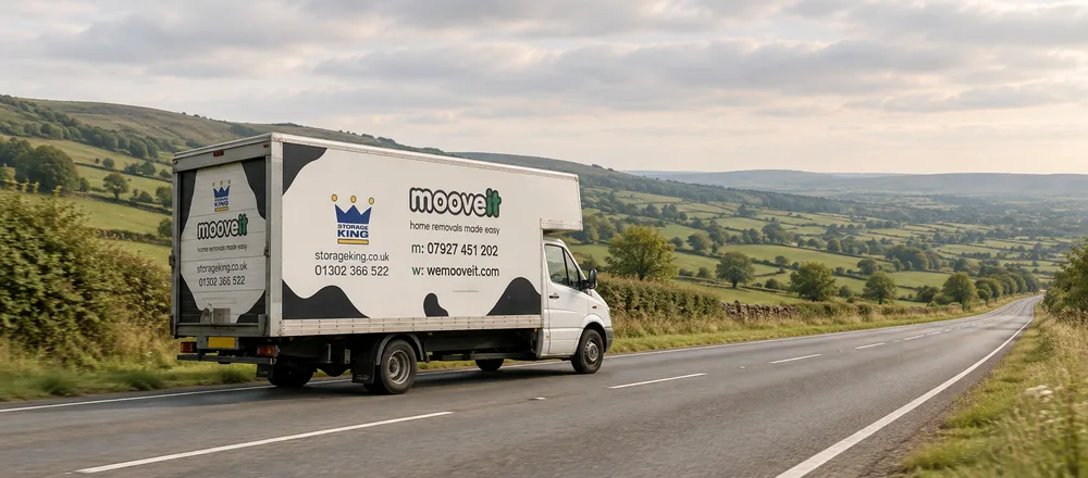 Mooveit truck on an open country road